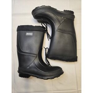Vtg Lacrosse Brand Insulated Rubber Boots Youth Size 4/Women Size 6 Black USA